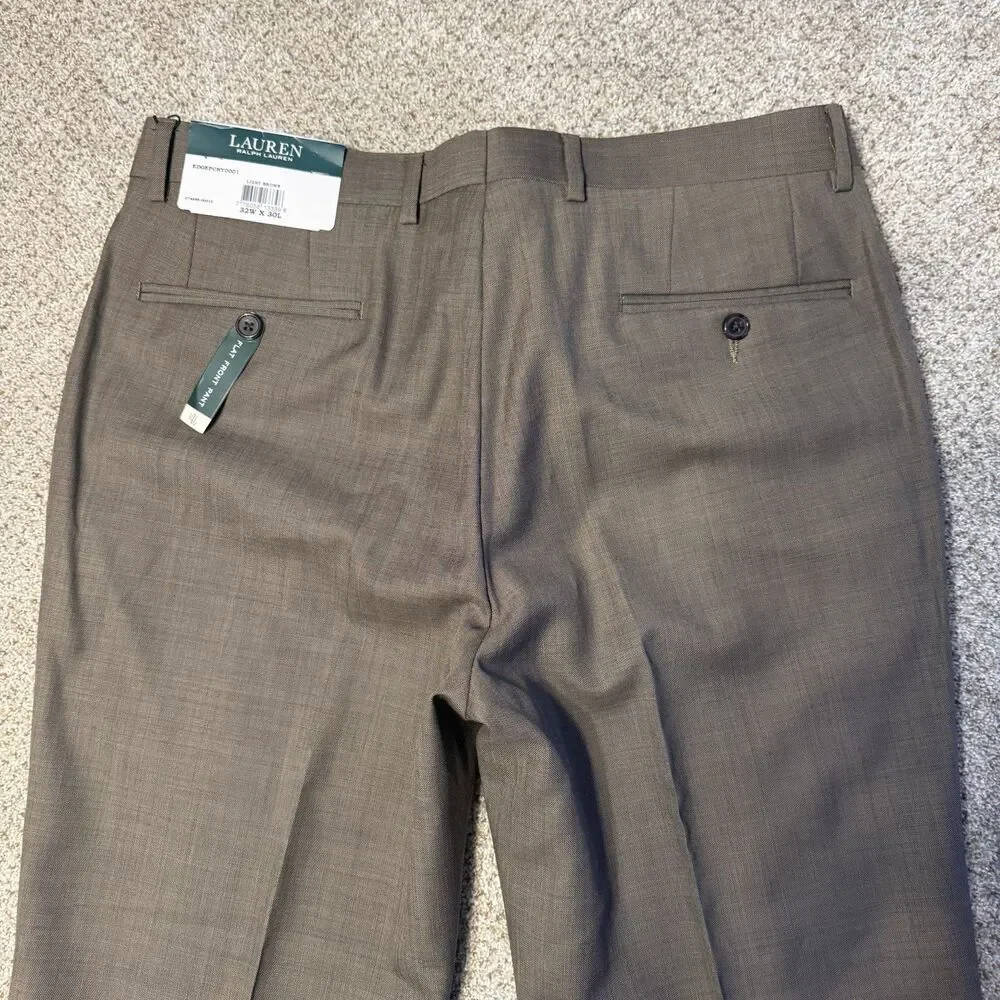 Lauren Ralph Lauren Light Brown Wool Blend Suit Pants 32W 30L RN90736 CA01129
